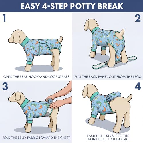 Image of Spark Paws Dog Recovery Suit - Surgical Onesie After Surgery, Male & Female | Full-Body & Belly Coverage Post Spay, Neuter or Abdominal Surgery - a Soft Cone Alternative. Breathable; Fits All Breeds