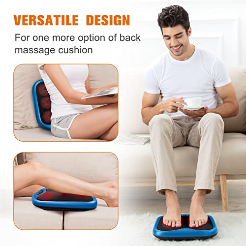 Snailax Foot Massager With Heat, Gifts For Men/Women, Kneading Shiatsu Heated Electric Feet Massager Machine For Plantar Fasciitis,Foot Relief, Washable Cover(Blue) #TOP3