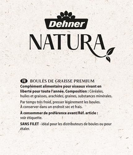 Dehner Natura Premium Nourriture pour Oiseaux Sauvages, Boules de Graisse, sans Filet, 30 pièces de 90 grammes (2,7 kg) – Image 6