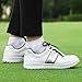 Golf Shoes Womens Spikeless,Fashion Comfortable Breathable Womens Closeout Golf Shoes,Casual Non-Slip Waterproof Golf Footwear Women,with Lace up Designa (Color : Silver, Size : 7)
