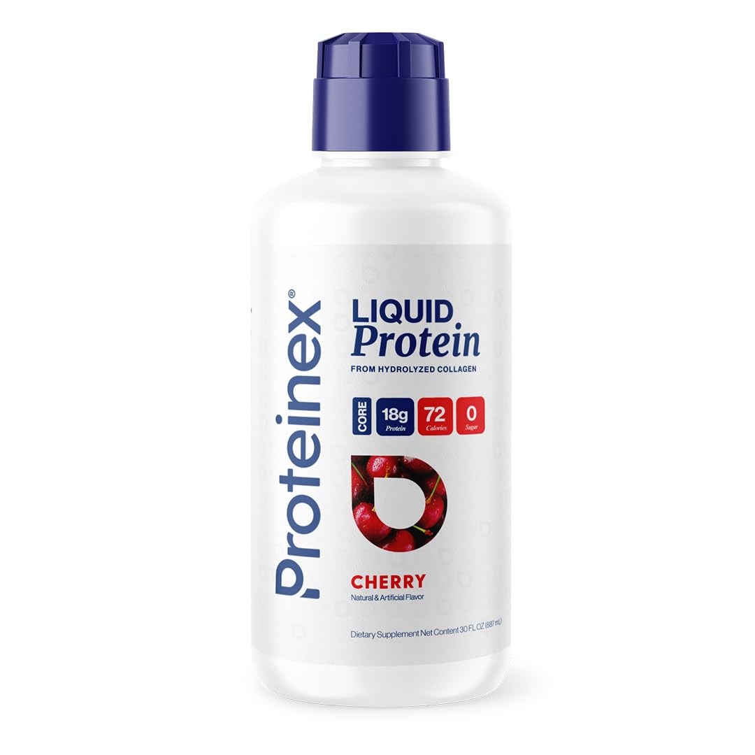 Liquid Hydrolyzed . No Fat, Sugar Free, No Carbs. Predigested Hydrolysate Supplement. Supports Recovery Surgery Treatment Muscles and Joints (Cherry)