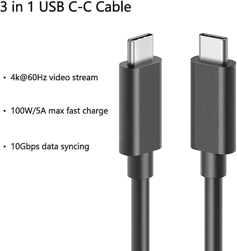Miniatura 2 de Cable de monitor externo portátil 10 Gbps USB 31 USB C 100 W salida de video 4K a 60 Hz compatible con ASUS ZenScreen MB16AMB14ACMB16AC USB tipo C