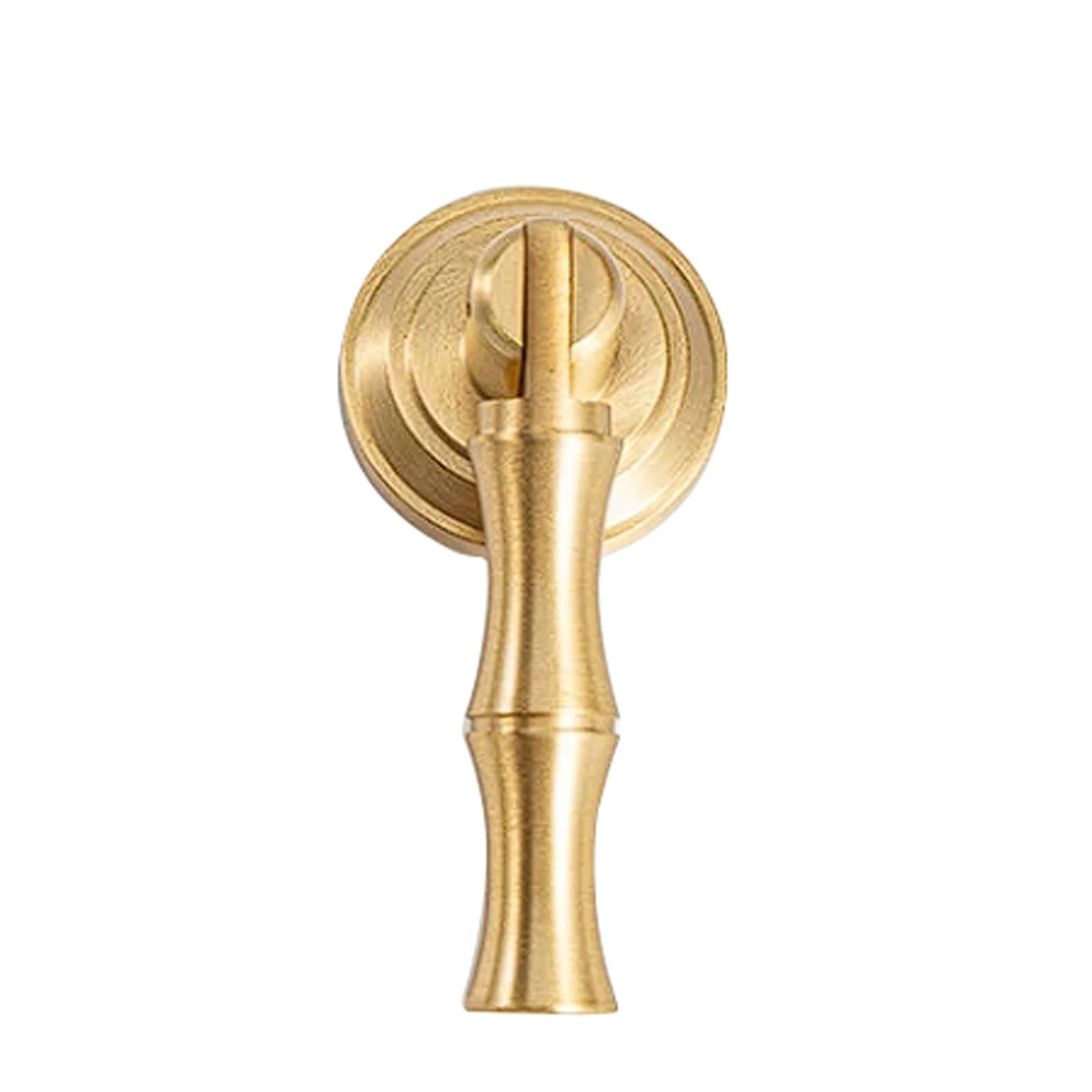 Chenhoju Brass Bamboo Joint Cabinet Pulls Retro Style, Single Hole Fixing, Antique Bronze Or Finish For Drawers, Wardrobes Cabinet Pulls(,60Mm)