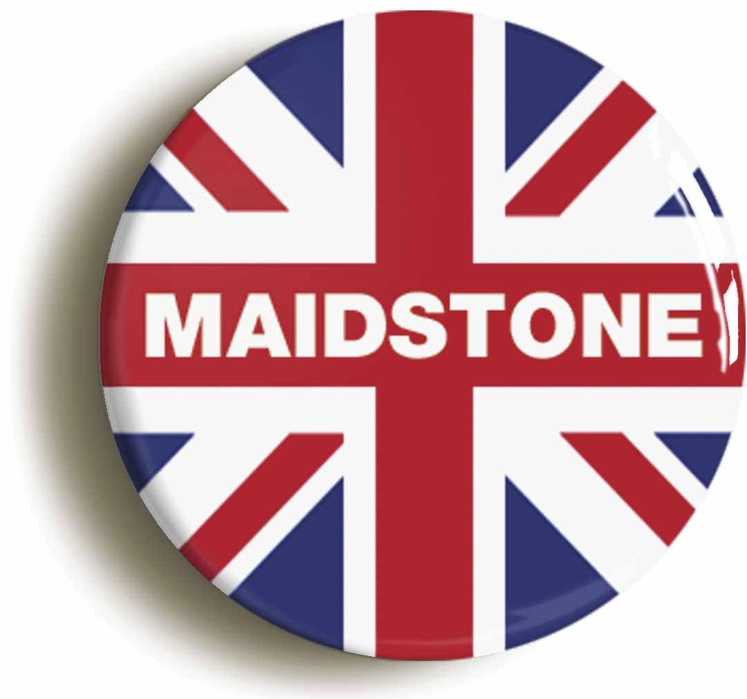 Maidstone Union Jack Fridge Magnet (Circular 2inch / 50mm Diameter)