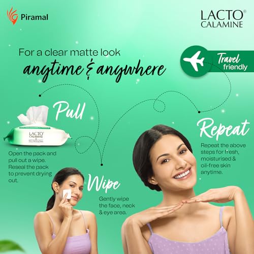 Lacto Calamine Daily Cleansing Facial Wipes 25N Each - Pack of 3 | Wet Wipes for Face with Aloe Vera, Cucumber & Vitamin E | Makeup Remover Wipes|... - Image 7