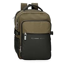 Pepe Jeans Jarvis Zaino per laptop adattabile, verde scuro, Zaino PC 15,6