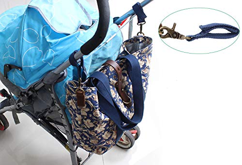 Diaper Tote Bag Mom Shoulder Bag Baby Canvas Nappy Bag For Boys And Girls M02 (Flower Pattern) #TOP4