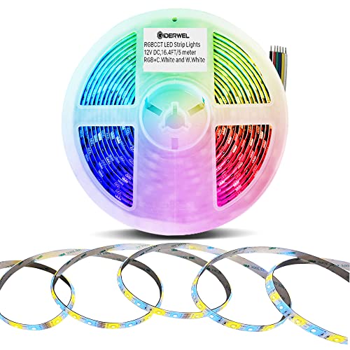 GIDERWEL RGBWW LED Strip Lights 16.4ft