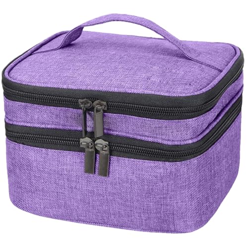 Nail Polish Organiser, Double-Layer Nail Varnish Storage Case, Travel Nail Varnish Storage Bags, Cosmetic Bags Nail Polish Storage Vanity Case, Nail Varnish Holder