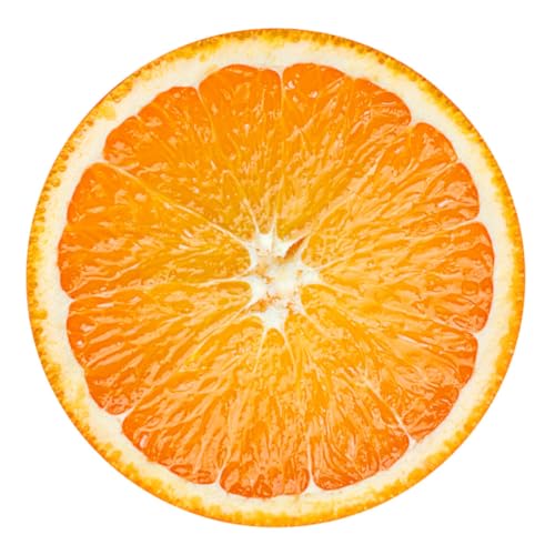 UKCOCO Pegatina de Piso Naranja Adhesivo Autoadhesivo Redondo Antideslizante Decoración para Baño y Habitación Pegatina de Fruta para Paredes y Azulejos