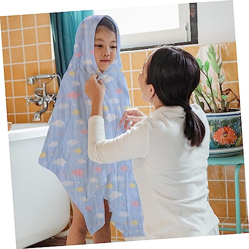 Alipis 1Pc Kinderen Gaas Badhanddoek Hooded Handdoeken Kids Hooded Towel Hooded Strandlaken Kleuterschool Deken Katoen Inbakeren Deken Hooded Handdoeken Voor Kinderen Badhanddoek Baby - Afbeelding 5