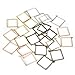 LANBEIDE Open Bezel Pendants Charms for Resin Jewelry Findings DIY Assorted Geometric Pressed Flower Frame 20 PCS Square