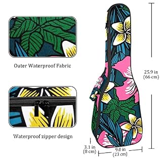 Housse pour ukulélé avec motif floral vert de 10 mm d’épaisseur et rembourrage en éponge de 53,3 cm avec sangles… - Les Beatles, Paul McCartney, John Lennon, RIngo Starr, George Harrison Housse pour ukulélé avec motif floral vert de 10 mm d'épaisseur et rembourrage en éponge de 53,3 cm avec sangles… – Image 4