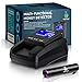 RIGHTSHOP Counterfeit Money Detector Machine with UV Flashlight, IR MG UV Detection - Fake Bill Checker for USD, EUR & GBP, Cash Value Calculator with Automatic 4-Way Orientation