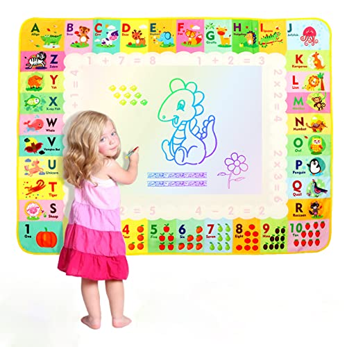 Agua Doodle Matte 120 x 90 niños juguetes Aqua Magic dibujo Malmatte reutilizable Drawing Matte para niños Toddler Cover