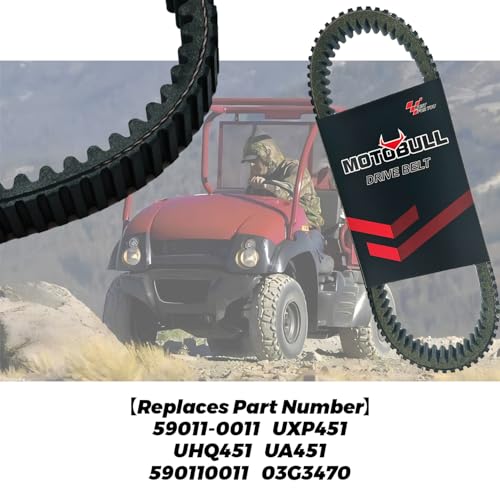 Image of Drive Belt 59011-0011 Compatible with Kawasaki Mule 600 Mule 610 2005-2016 Mule SX 2017-2023 KAF400 Mule 600 /610 SX 4x4 SE 2005-2019 UA451 UHQ451 UXP451 03G3470