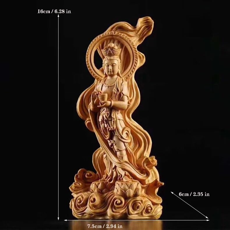 TEESONG Półka na książki dekoracja drewniana statuetka chińskiego Buddy oryginalny kolor drewna solidna rzeźba dom salon Feng Shui ozdoby dekoracja domu