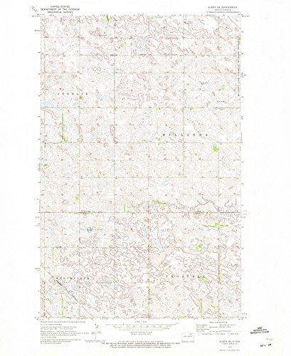 Historic Pictoric Alsen SE North Dakota Historic USGS Topographic Map Print, 1970, 1:24000, 7.5-Minute Quadrangle, Topo Wall Art Poster - 18in x 24in