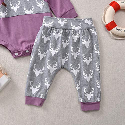 Image of Newborn Baby Girl Long Sleeve Bodysuit Romper Overalls with Hood + Trousers Outfits Set Autumn Clothing Set