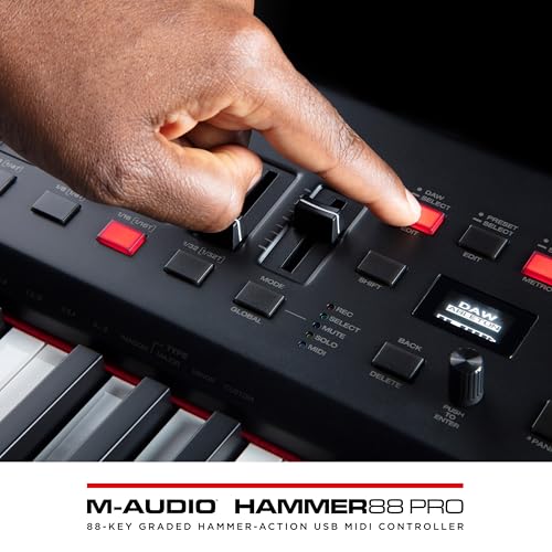 M-AUDIO Hammer 88 Pro 88 Key USB MIDI Keyboard Piano Controller with Weighted Hammer Action Keys, Beat Pads, and Native Instruments Sound Package (NKS Integration) - Image 10