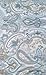 Grand Linen 3-Piece Oversized Lightweight Quilt Set in California King 118” x 95” – Soft Microfiber Bedspread with 2 Shams – Pale Blue, Muted Aqua & Grey Colors - Paisley Design - Reversible Coverlet