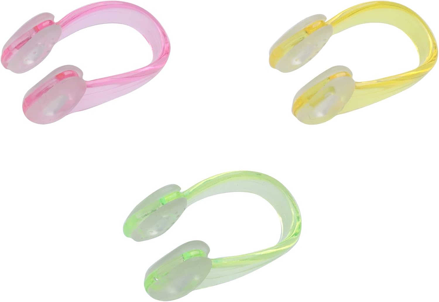 3 Pcs Nose Clips for Swimming Kids Cute Silicone Plastic Waterproof Clear Colorful Nose Plugs Protector for Adults Training Water Sports Outdoor Activities Pool Accessories