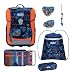 SCOUT Schulranzen Basic Neo Set 4-teilig Offroad blau
