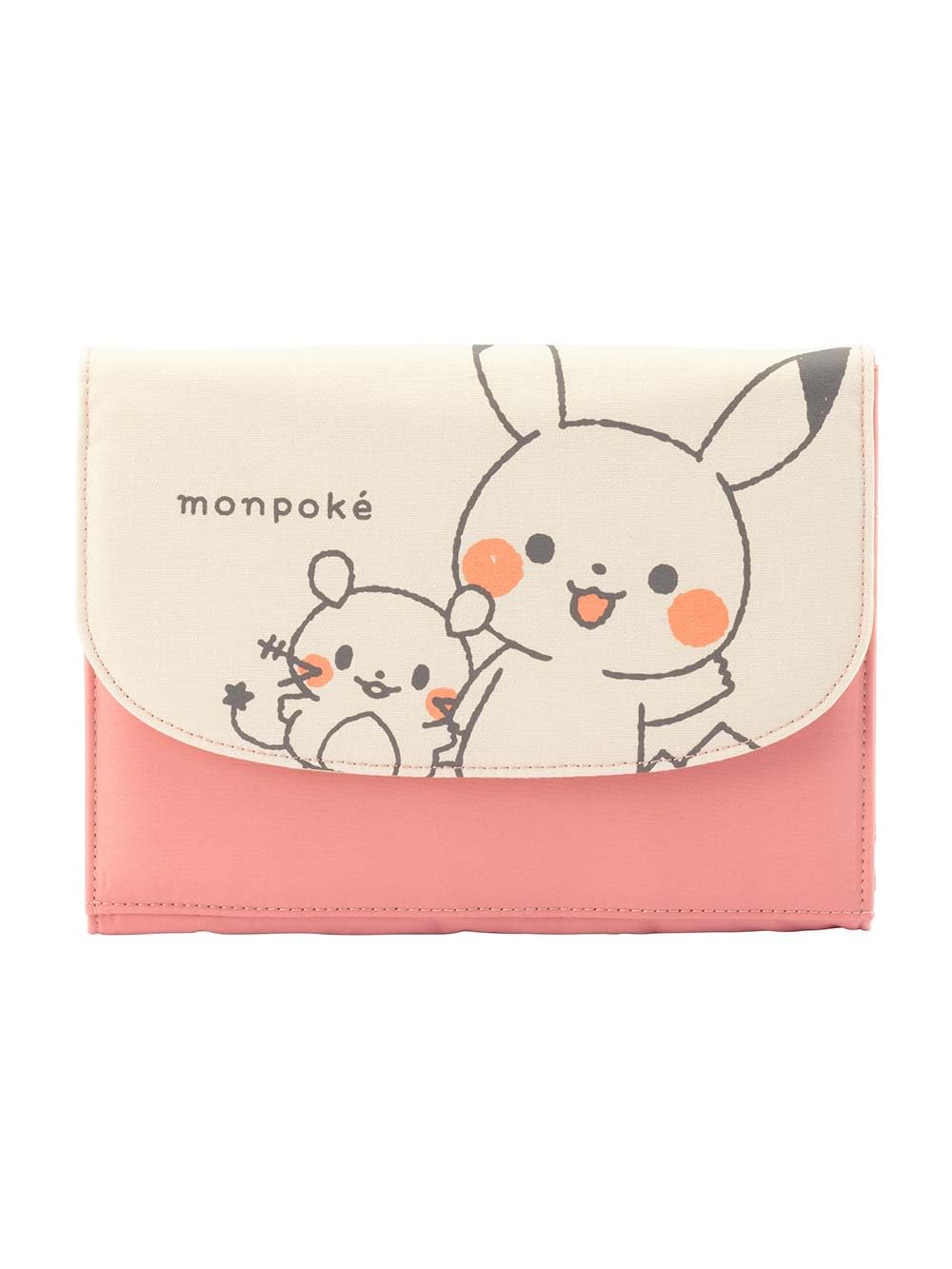 Monpoke Mother and Child Notebook Case, Large Capacity, Multi-Case, 7.1 x 9.1 inches (18 x 23 cm), Pink, Pikachu & Dedenne