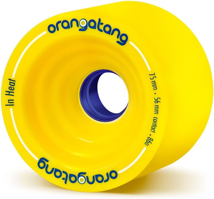 Orangatang in Heat 75 mm Downhill Longboard Skateboard Cruising Wheels (Set of 4)