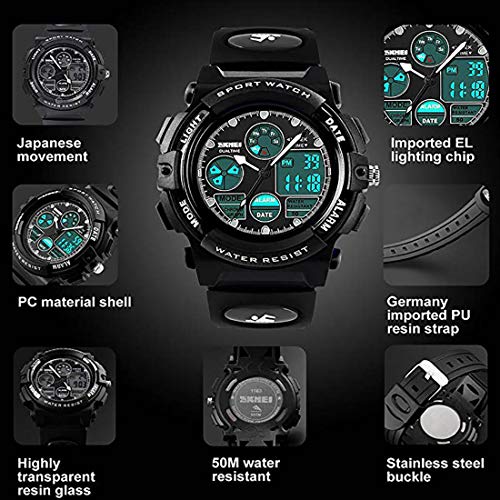cofuo Kids Digital Sport Watch, Boys Girls Waterproof Sports Outdoor Watches Children Casual Electronic Analog Quartz Wrist Watches with Alarm Stopwatch2