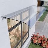 Tettoia per porta d'ingresso, impermeabile, 4005000 mm, protezione dal vento, design ad arco, perfetta per finestre di casa (400 x 1700 x 150 mm)