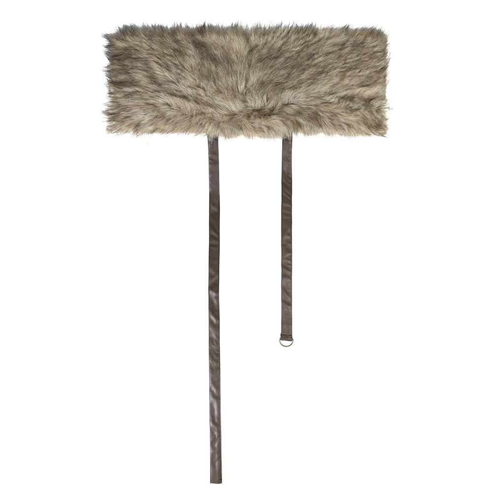 IBLUELOVER Viking Faux Fur Shawl Wrap Medieval Furry Cloak Cape Viking Retro Shawl Medieval Warrior Costume Cape Renaissance Shoulder Wrap Collar for Halloween Carnival Fancy Dress - Image 4