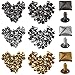 NC Rivetti Piramide Borchie Piramide TAIZER 150 Pezzi 6mm Rivetti Quadrati Rivetti Cuoio Studs Rivetti Artigianato Set Rivetti Metallo per Borse Abbigliamento Pelle Decorare Argento Nero Dorato