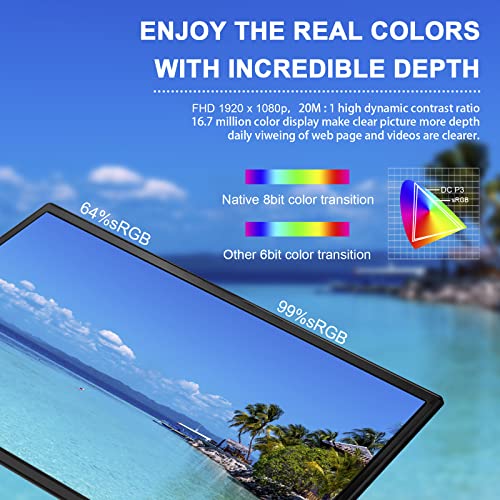 Joopne 24 Inch Computer Monitor 1920 * 1080P Full Hd 75Hz Vesa Support Hdmi 2.0 Vga,Black #TOP5