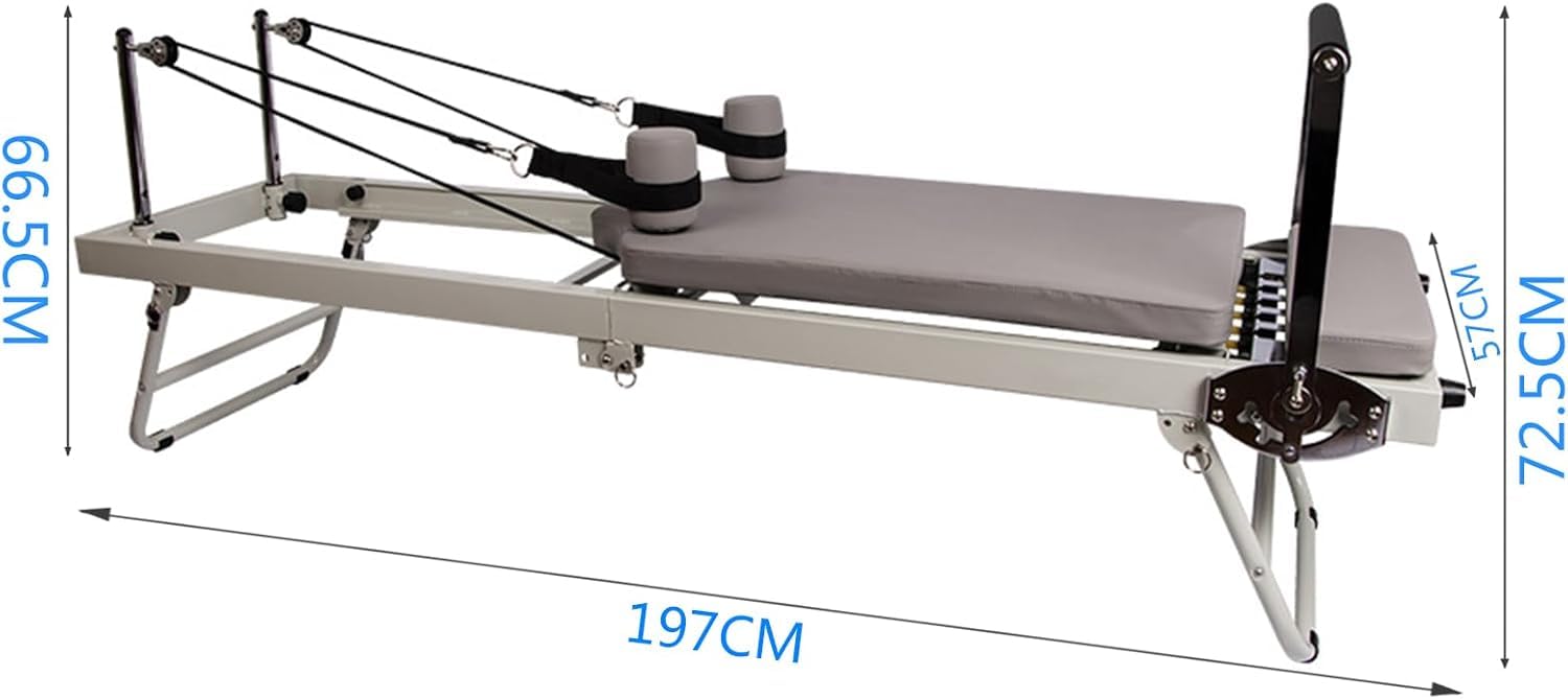 Reformer Pilates, Składana Maszyna Do Pilates, Łóżko Do Pilates O Regulowanej Intensywności, Wielofunkcyjny Reformer Pilates, Sprzęt Do Jogi, Beige