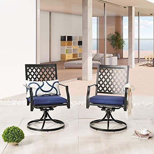 Lokatse Home PF19268-B Patio Swivel Rocker Chairs Furniture Metal Outdoor Dining Chairs thumb #1