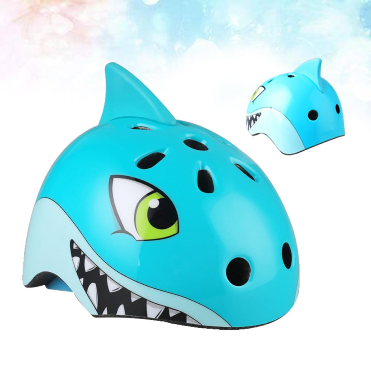 Casco de Bicicleta para Niños Ajustable, Tiburón 3D, 54-58cm