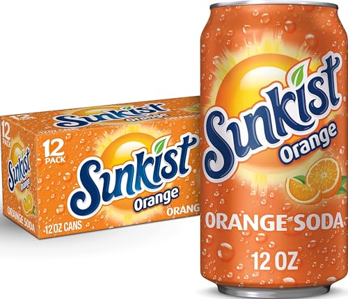 Sunkist Orange Soda, 12 fl oz cans, 12 pack