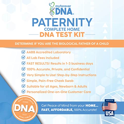 My Forever Dna - Paternity Dna Test Kit - Includes All Lab Fees & Shipping To Lab - Up To 34 Dna (Genetic) Markers Tested - Accurate Results In 1-3 Business Days #TOP2