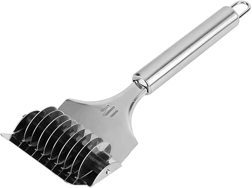 Miniatura 7 de 2 rodillos de pasta, cortador de masa de pasta, rodillo de celosía con mango cómodo, herramienta de cocina para hacer espaguetis