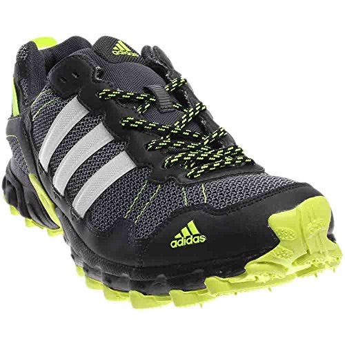 adidas Men's Rockadia M Trail Running Shoe, Dark Grey/White/Electricity, 9.5 M US