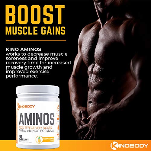 Kinobody Kino AMINOS Natural BCAA Supplement 21 Servings Boost