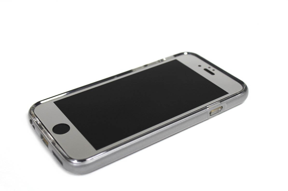 iPhone 6 / 6s LED Flashing Case (Silver) COMBO w/ Front Screen Tempered Glass Screen Protector (Silver)