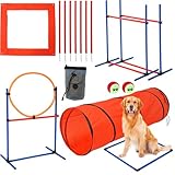 Dog Agile Training Equipment,Dog Obstacle Course Training Starter Kit for Outdoor/Indoor with 70