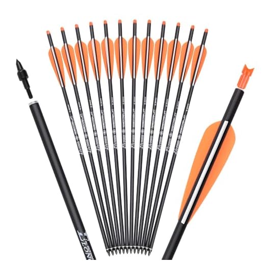 Elong Armbrust Pfeile 16 Zoll Armbrustbolzen Archery Fiberglass Bolzen mit 3 Zoll Flügel für Armbrust Jagd 12 Stück 3 TY Archery 16 Zoll Carbon Armbrustbolzen Jagd Bogenschießen Pfeile mit 4" Flügel ersetzt Pfeilspitze Spitze (12 Stück)