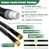 Garden Hose 50 ft Water Hose Flexible Heavy Duty Lightweight No Kink Long Outdoor Non-Expandable High Pressure Flat Hoses Pipe 50 Strong 3/4 Brass Fitting for Outside Yard Lawn Car Wash