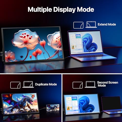 UPERFECT 18 Pulgadas 4K Monitor Portátil con Mate Eye-Care IPS Display UHD 3840 * 2160 Soporte Integrado USB C Mini HDMI para Laptop PC Smartphone Switch Xbo PS4/5, Pantalla Móvil Montaje VESA - imagen 8