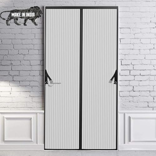 Image of KARP Magnetic Mosquito Net Door with Stay-Open Buckle - Heavy Duty Mesh Screen Door, Auto Close Magnets, Hands-Free Entry, Easy Install, Pet & Kid Friendly for Home(85 X 210, Black)