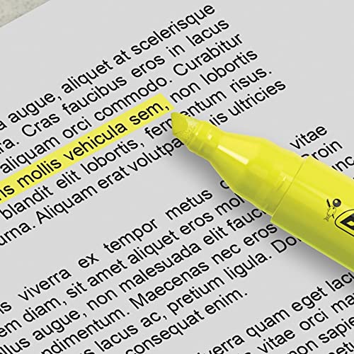 BIC&reg; Brite Liner&reg; Highlighters, Chisel Point, Yellow, 5-Pack