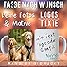 Tasse mit Foto bedrucken - Fototasse selbst gestalten personalisiert Becher Druck individuell gestalten Personalisierbar mit Bild Logo Motivtasse Werbetasse Fotobecher